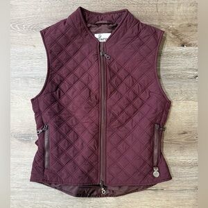 PIKEUR Riding Vest Maroon Puff Short Horse Riding Jacket Size XS/S